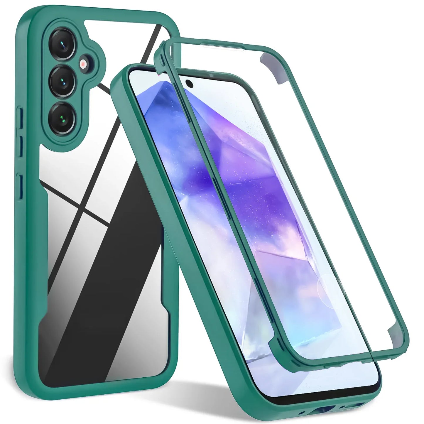 360° Full Coverage Screen Protection Case – Shockproof Phone Cover for Samsung A55 5G, A35, A15, A54, A14, A34, A53, A73, A26, A16, A52S, A56, A36