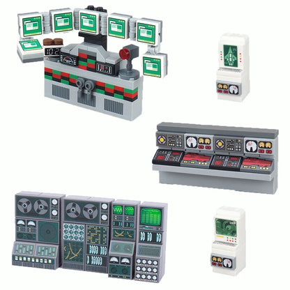 City Tech Building Blocks - Computer Control Center Model with Audio Radar & Keyboard