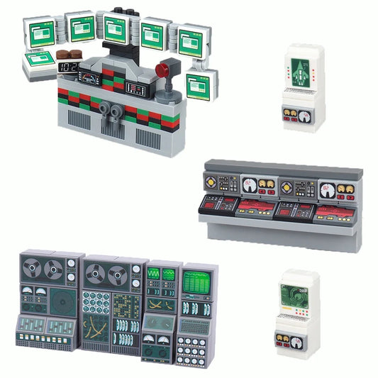 City Tech Building Blocks - Computer Control Center Model with Audio Radar & Keyboard