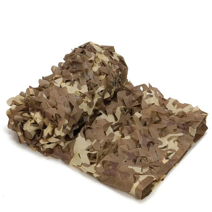 Camouflage Netting - Outdoor Hunting Shade Mesh for Car Tent Awning Camping & Forest Concealment