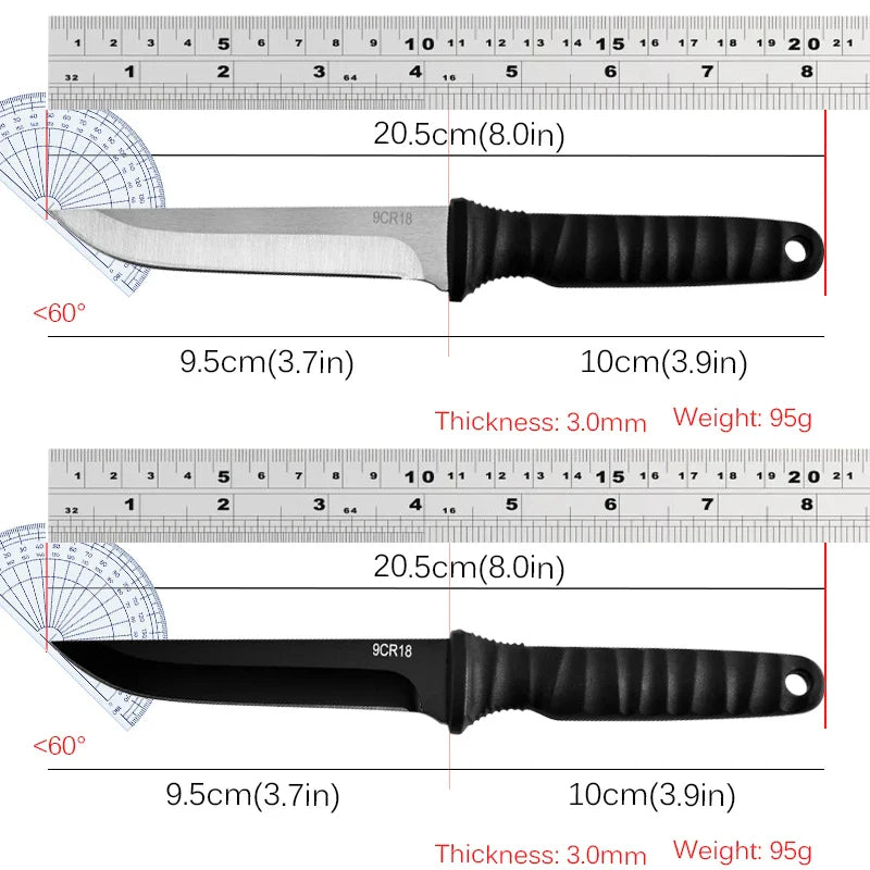 5Cr15Mov Stainless Steel Meat Cleaver & Boning Knife – Sharp Fishing Knife with Holster, Multifunctional Vegetable Peeler