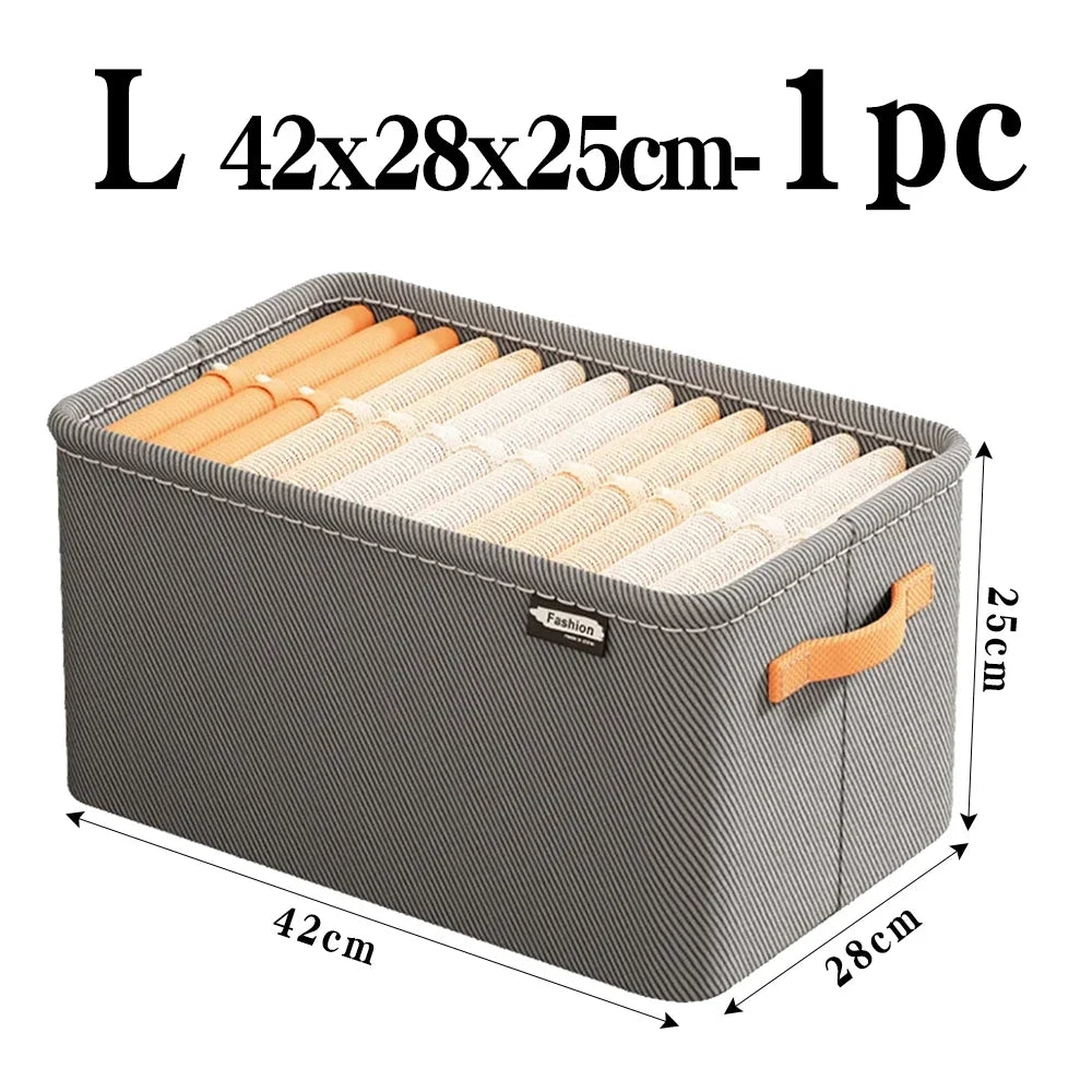 Thick Clothes Storage Organizer Box - Wardrobe Drawer Cabinet Organizer for Pants, Sweaters & Jeans