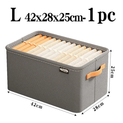 Thick Clothes Storage Organizer Box - Wardrobe Drawer Cabinet Organizer for Pants, Sweaters & Jeans