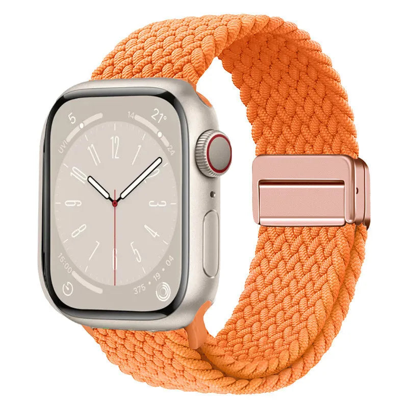 Nylon Braided Apple Watch Band - Durable Replacement Strap for Series 10/9/8/7/6/5/3 SE Ultra 49mm to 38mm