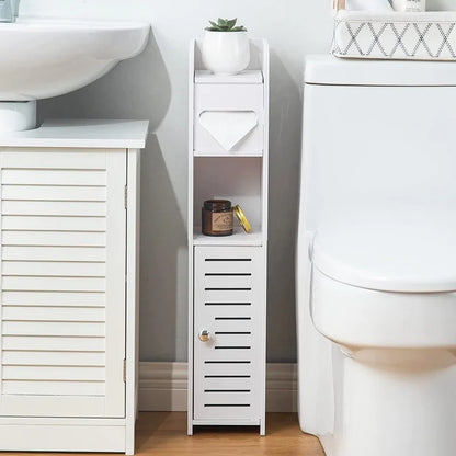 Bathroom Floor-to-Ceiling Storage Rack - Multi-Layer Toilet Organizer Cabinet for Space-Saving Storage