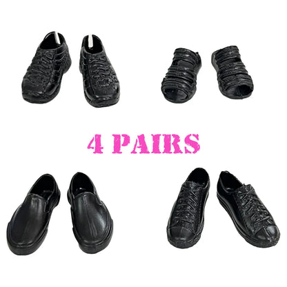 NK Mix 12" Fashion Doll Shoes & Clothes — Casual Leather Sneakers, Boots & Slippers for Boy & Princess Dolls