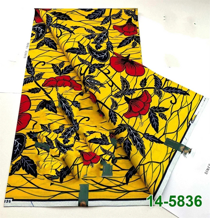 Latest Style Ankara Wax Print Fabric - 100% Cotton High Quality Soft African Real Wax Material