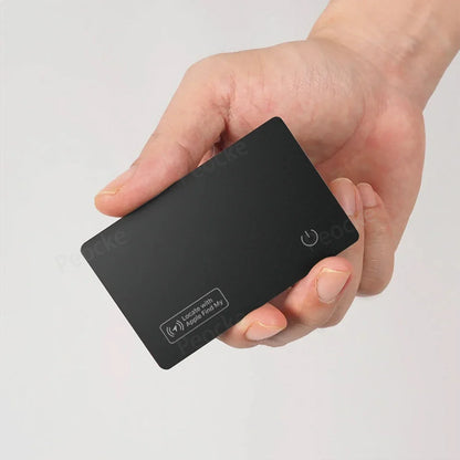 Ultra-Thin Wallet Anti-Loss GPS Tracker Card – Bluetooth Smart Tag with Wireless Charging, IP67 Waterproof for iPhone