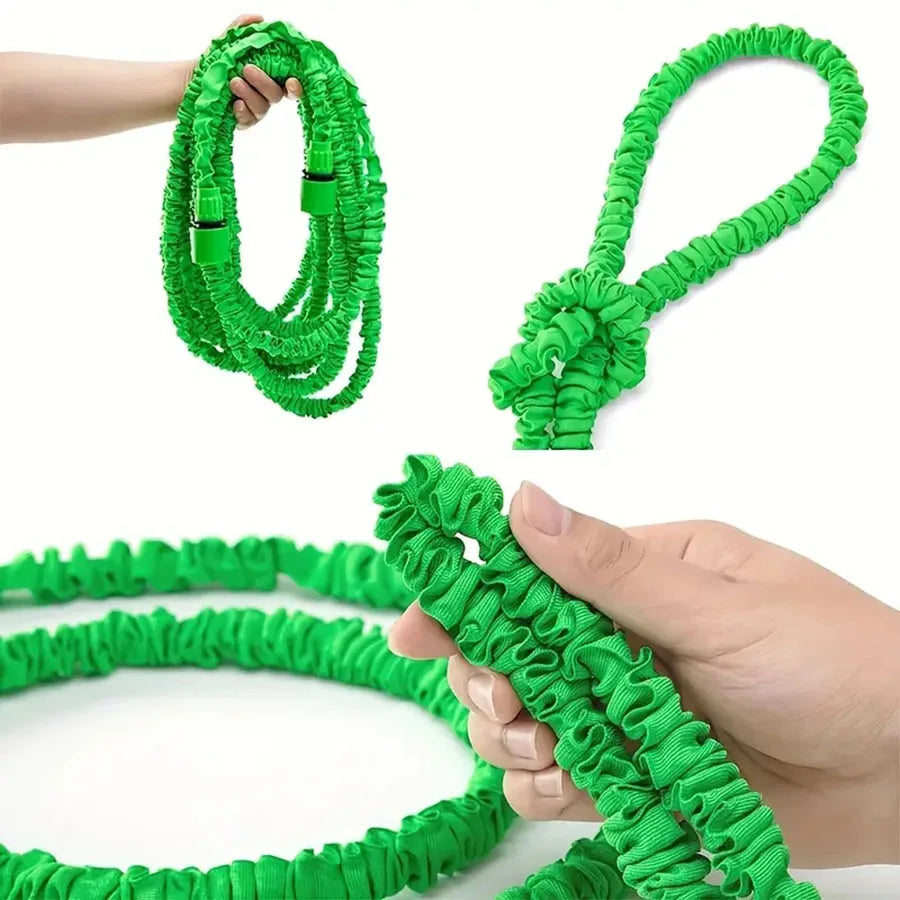 25FT–200FT Expandable Garden Hose – Lightweight Durable Watering Tool with 7-Function Spray Gun