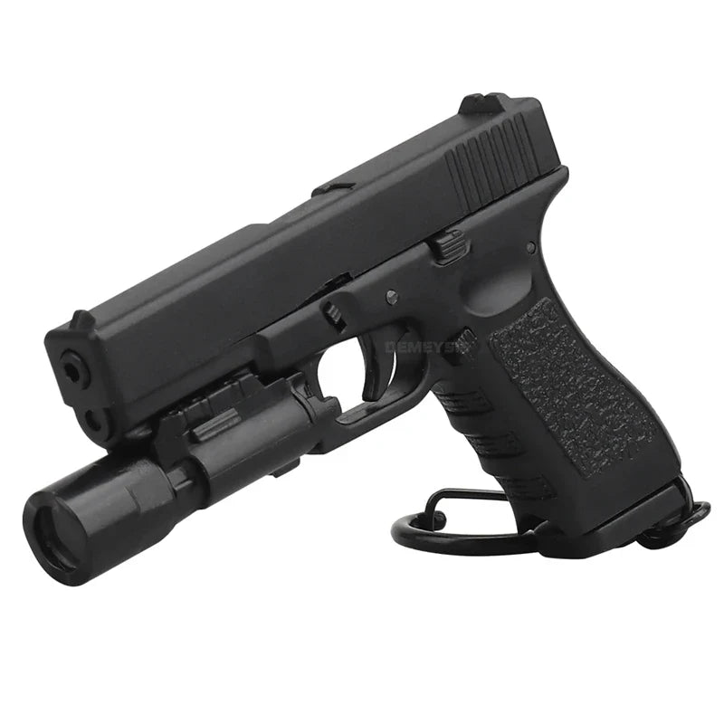 Mini Tactical Pistol Keychain - G17 Model Gun Shape Detachable Key Ring Backpack Vest Decorative Accessory