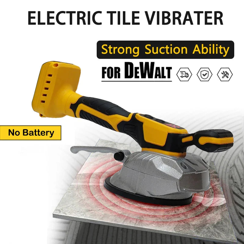 High-Capacity Tile Tiling Machine — 8-Position Adjustable Vibrating Tile Laying Tool for Wall & Floor — DeWalt 18V Compatible (Battery Not Included)