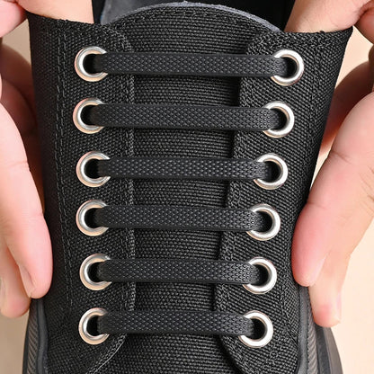 16pcs Silicone No Tie Shoelaces: Elastic Creative Lazy Laces in 12 Colors - Easy Rubber Lace Replacement