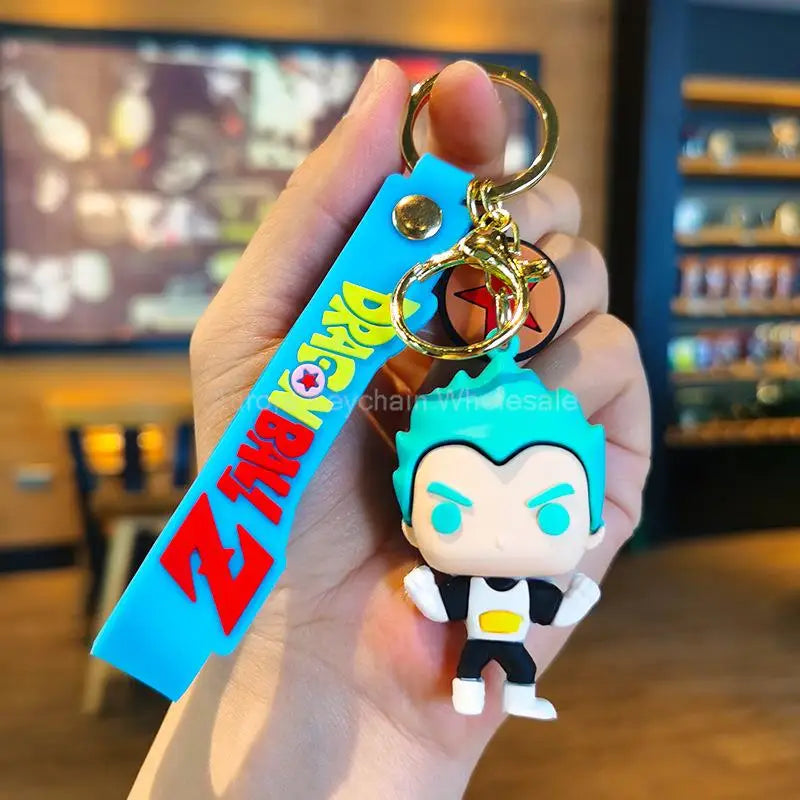 Kawaii Dragon Ball Z Keychain – Super Saiyan Goku, Bulma, Broly, Piccolo & Majin Buu Car Pendant Toy Gift