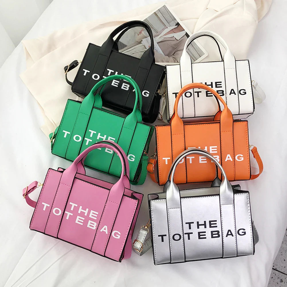 Trendy Women's Tote Bag - PU Leather Handbag with Top Handle, Casual Crossbody Satchel Purse, Simple Shoulder Bag