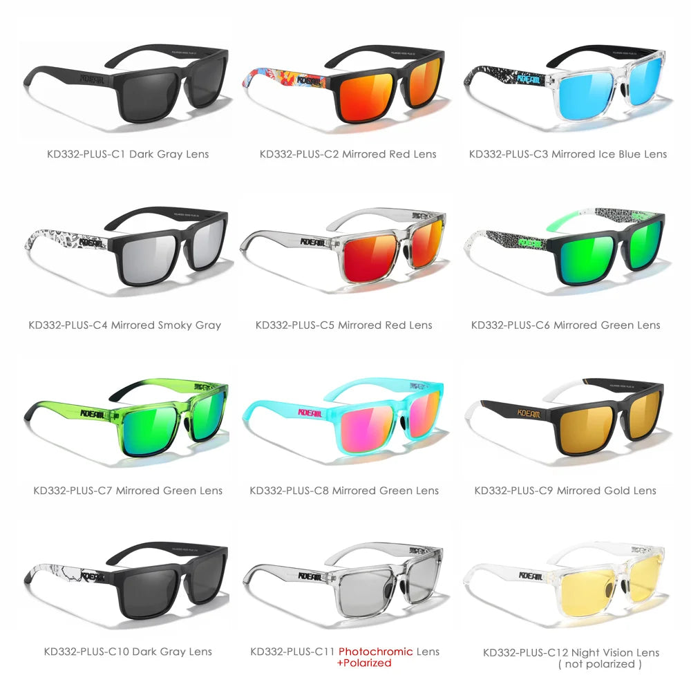 KDEAM Plus Size Polarized Sunglasses – 64mm Wide Fishing & Driving Glasses with Night Vision for Men