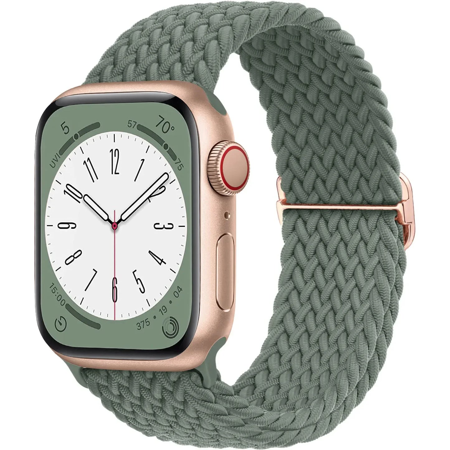 Braided Solo Loop Apple Watch Band – Adjustable Nylon Strap for iWatch Series SE, 4–8 & Ultra (40mm–49mm) Bracelet Wristband