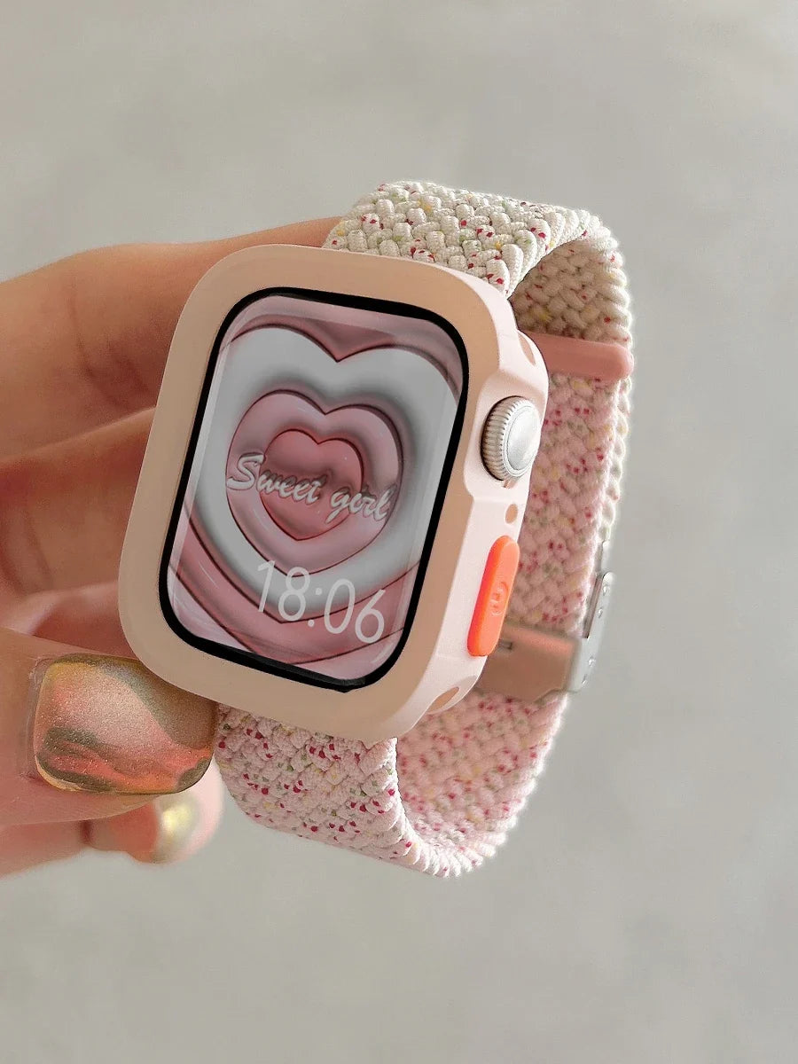 Candy Silicone Apple Watch Case & Strap - Protective Band Cover for Series 11 10 9 8 7 SE 6 5 4 Ultra 49mm 45mm 41mm 44mm 40mm