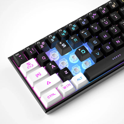 MageGee TS91 60% Compact Wired Keyboard – 61 Key RGB Backlit Portable Membrane Keyboard for Windows PC