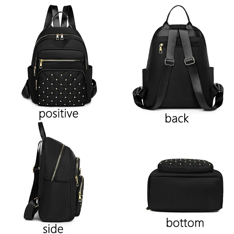 Luxury Designer Women's Oxford Rucksack - High-Quality Small Schoolbag, Youth Student Leisure Backpack, Travel Shoulder Bag