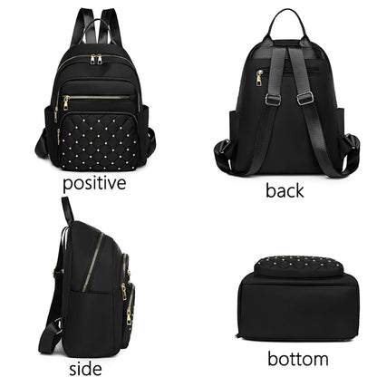 Luxury Designer Women's Oxford Rucksack - High-Quality Small Schoolbag, Youth Student Leisure Backpack, Travel Shoulder Bag