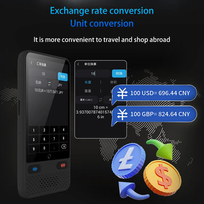 Portable S85 Language Translator Device – 138 Languages, Voice & Video Recording, Offline Translation Support