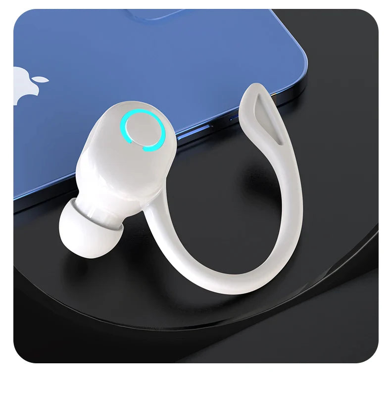 Wireless Bluetooth Earphones – HiFi Bass Ear-Hook Earbuds with HD Mic, Noise Cancelling, Waterproof Sports Gaming Headset