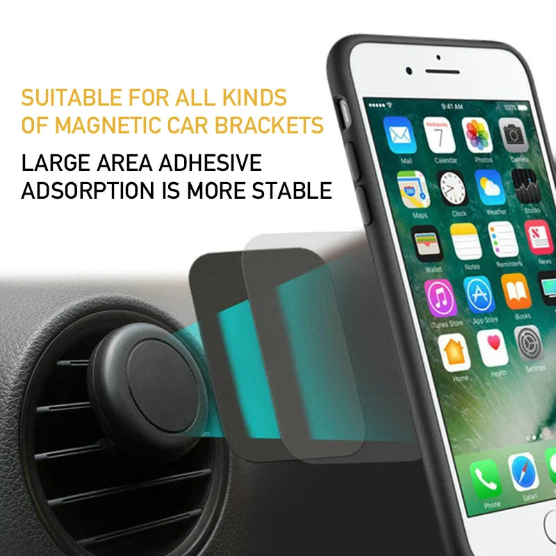 Universal Metal Plate Kit for Magnetic Car Mount – Adhesive Mobile Phone Holder Replacement for Xiaomi and All Smartphones