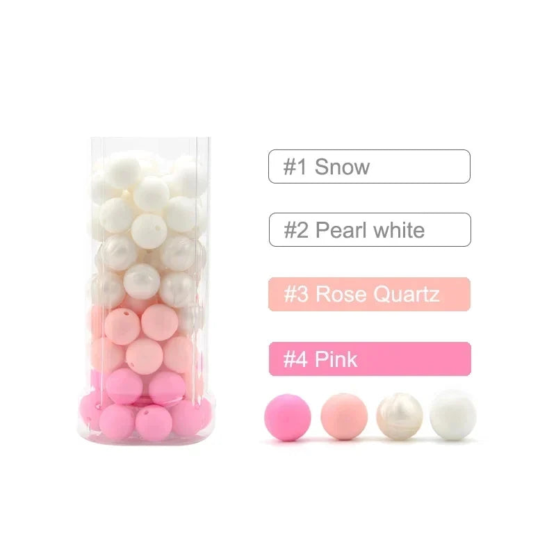 LOFCA Silicone Round Beads 20pcs - 9/12/15mm DIY Jewelry Making Beads for Bracelets, Keychains & Necklaces