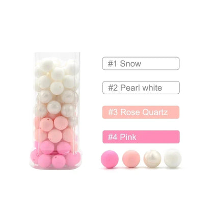 LOFCA Silicone Round Beads 20pcs - 9/12/15mm DIY Jewelry Making Beads for Bracelets, Keychains & Necklaces