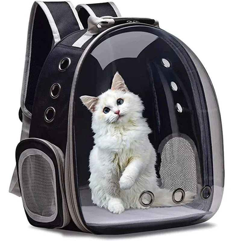 Cat Pet Carrier Backpack – Transparent Bubble Capsule Design, Breathable Travel Bag for Small Pets (Cats, Puppies, Birds)