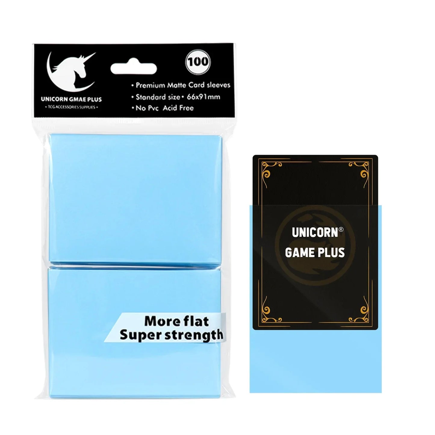 100PCS Matte Card Sleeves - 66x91mm TCG Trading Card Protectors for Pokémon, Tarot & Board Games
