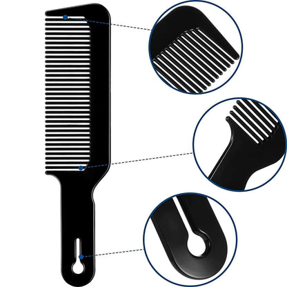 Portable Hairdressing Comb – Wide Tooth Flat Top Clipper Comb for Oil Head Styling & Heat-Resistant Use