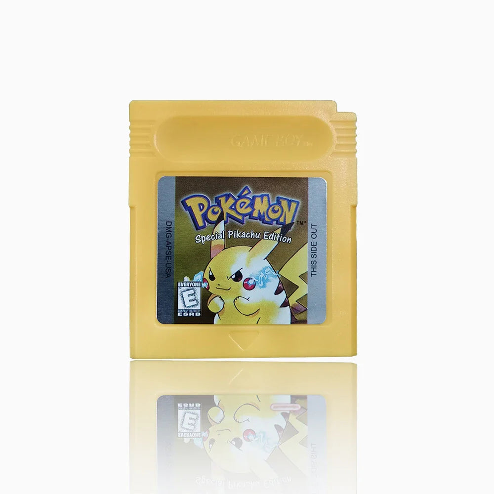 16-Bit GBC Game Cartridge – Pokémon Series Blue, Crystal, Gold, Green, Red, Silver, Yellow (USA Version)