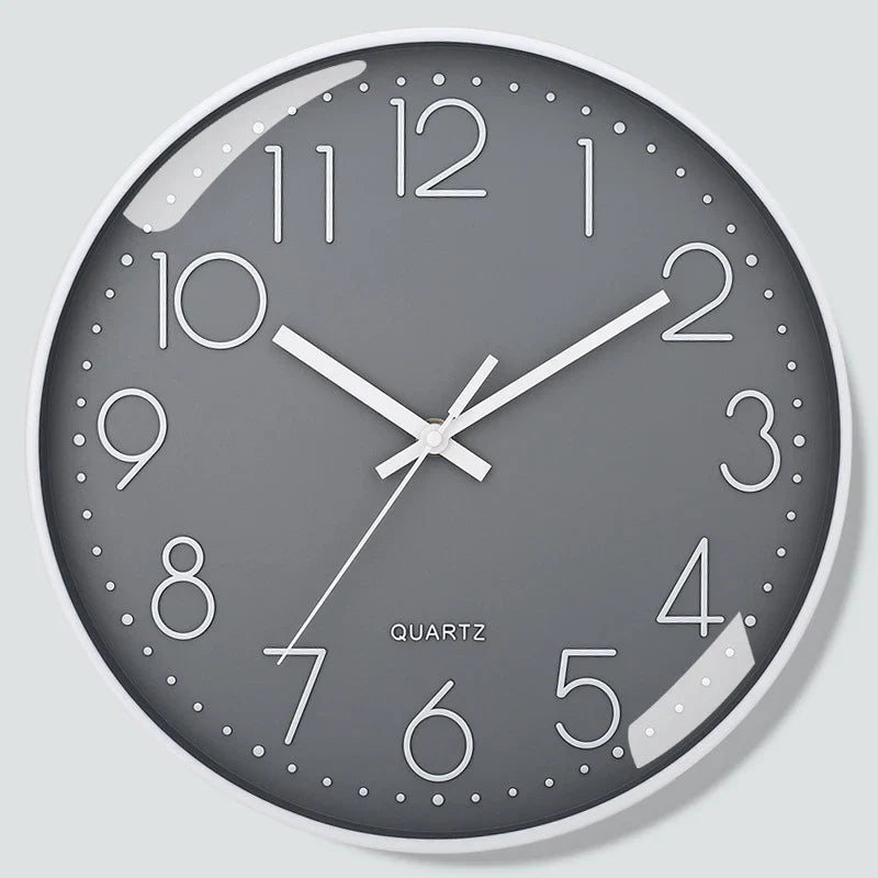 8-Inch Silent Quartz Wall Clock – Hole-Free Minimalist Cubic Digital Clock for Living Room & Bedroom Decor