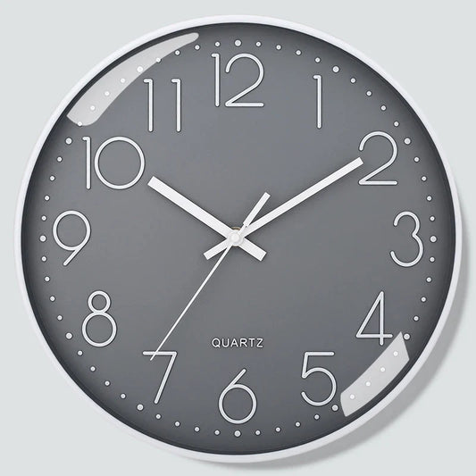 8-Inch Silent Quartz Wall Clock – Hole-Free Minimalist Cubic Digital Clock for Living Room & Bedroom Decor