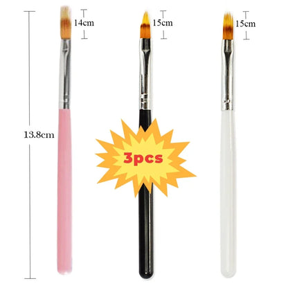 Nail Art Liner Brushes – Striping & Drawing Pens for Elongated Lines, 6–25mm Professional Manicure Design Tools