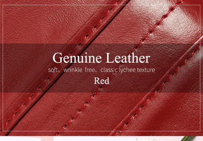 Women's Genuine Leather Clutch Wallet – RFID Blocking Phone Purse with Zipper Pocket