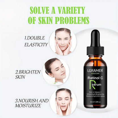 Retinol Anti-Aging Serum – Wrinkle Removal, Pore Shrinking, Whitening & Moisturizing Face Firming Oil