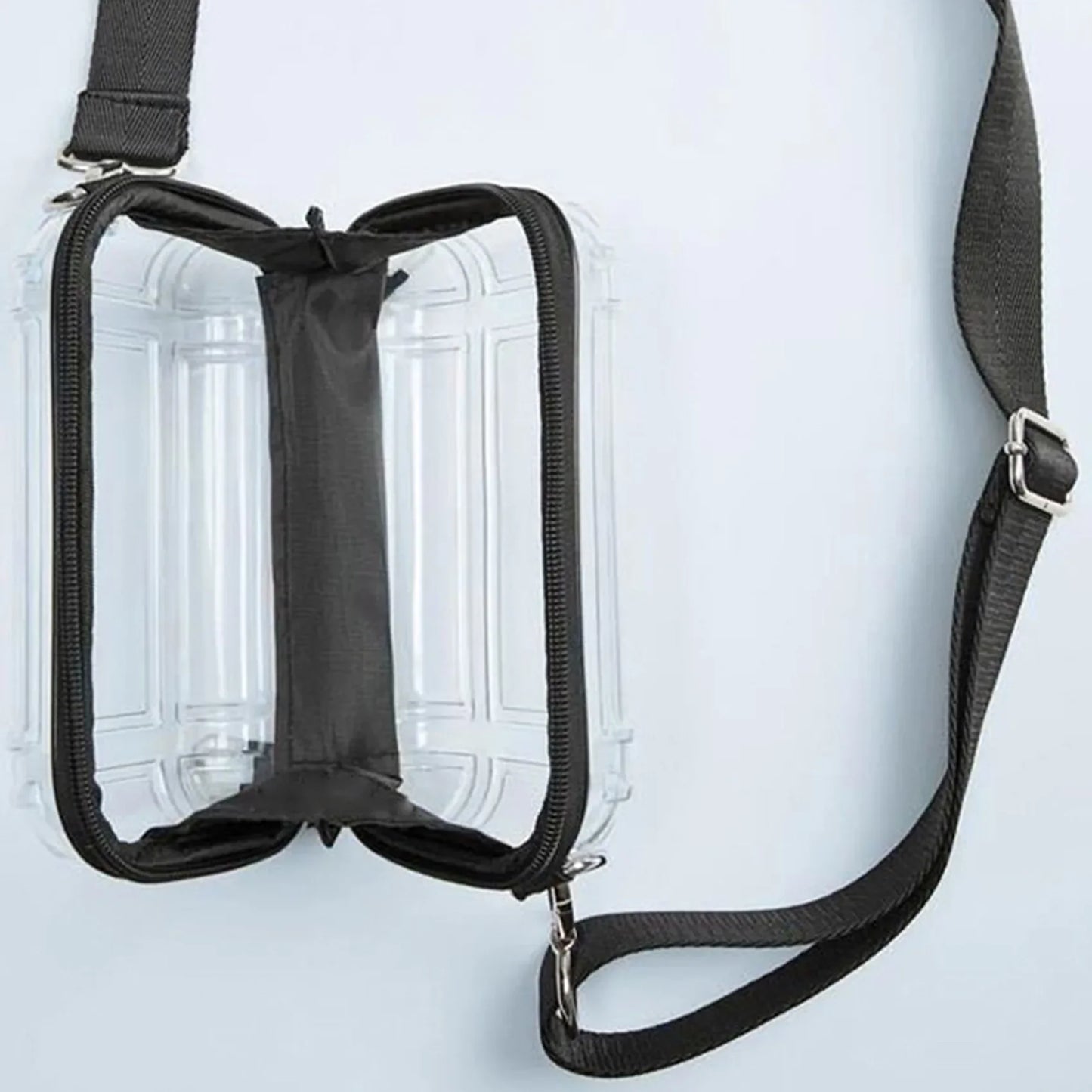 Clear Waterproof Crossbody Bag - Transparent Portable Shoulder Tote for Travel, Shopping & Phone Storage