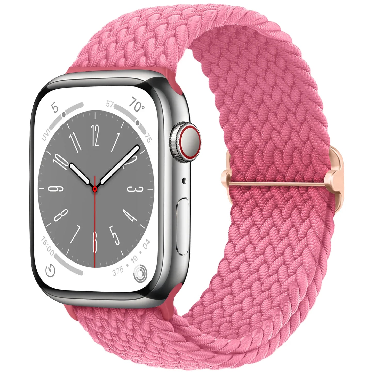 Braided Solo Loop Apple Watch Band – Adjustable Nylon Strap for iWatch Series SE, 4–8 & Ultra (40mm–49mm) Bracelet Wristband