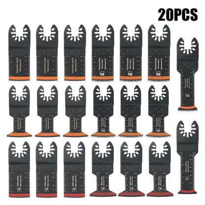Tooth Oscillating Saw Blade Kit - 10-39PCS Carbide Multitool Blades for Wood PVC & Metal Cutting