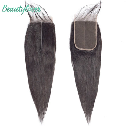 24 26 Inch Straight Lace Frontal Human Hair - 13x6 Preplucked Transparent HD Lace Brazilian Hair Closure For Women