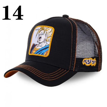 Dragon Ball Anime Baseball Cap - Goku Vegeta Buu Mesh Hip Hop Hat for Summer Casual Wear