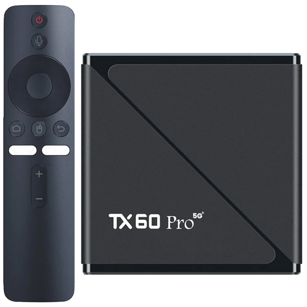 Android 16 Smart TV Box — Allwinner H313 Quad-Core, Dual WiFi 2.4G/5G, 14K Media Player with Voice Remote (16G/256G)