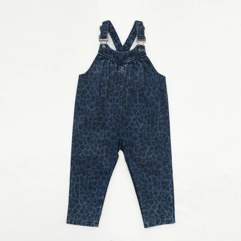 AW26 Denim Leopard Kids Clothing Collection - Boys Girls Dress Skirt Shirt Vest and Overalls Fashion Set