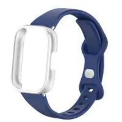 Slim Silicone Strap & Case - Soft Matte Protective Cover Bracelet for Redmi Watch 6/5/4 Active & 5 Lite