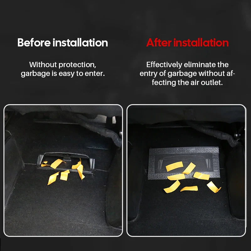 2024 Tesla Model 3 Highland Rear Air Vent Cover – Under Seat Anti-Blocking Outlet Grille Protector Accessory