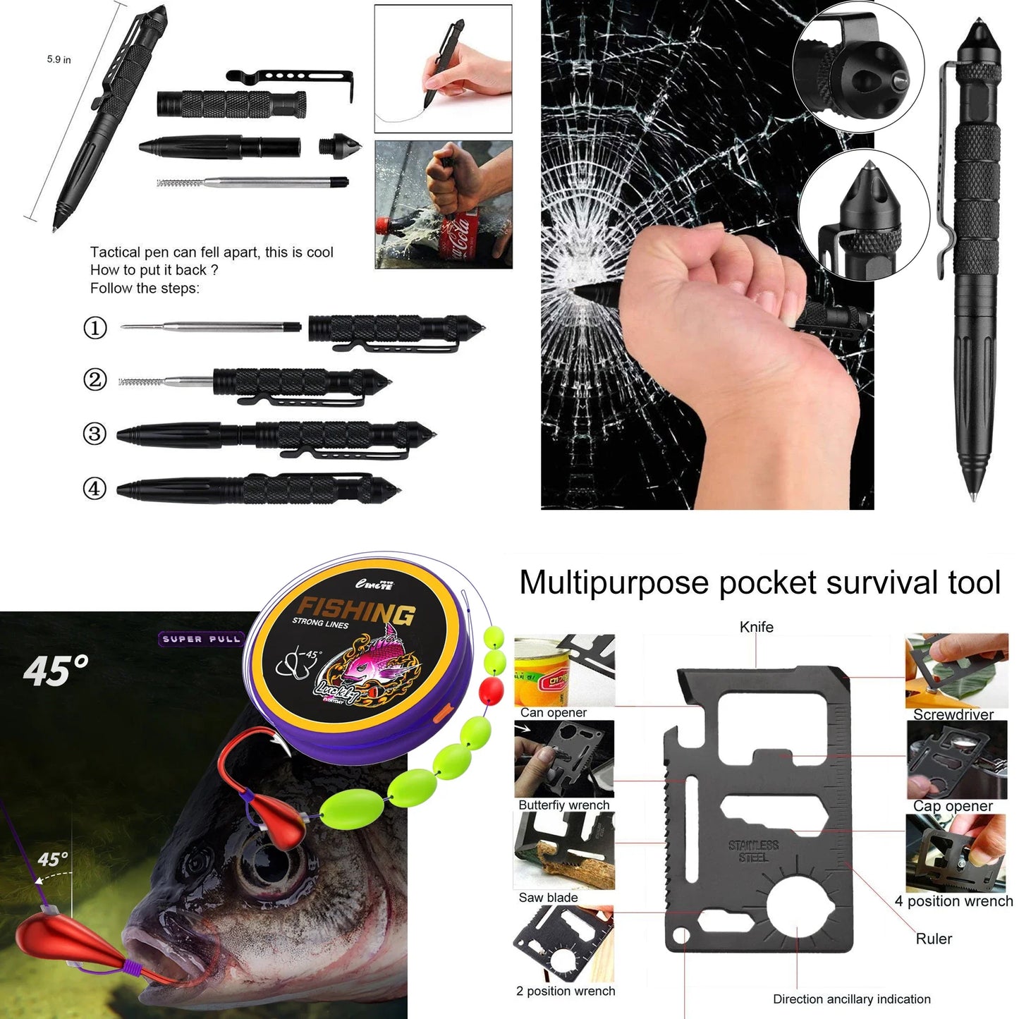 Survival First Aid Kit - MOLLE Outdoor Emergency Trauma Bag for Camping Hiking IFAK EDC Adventure Gear