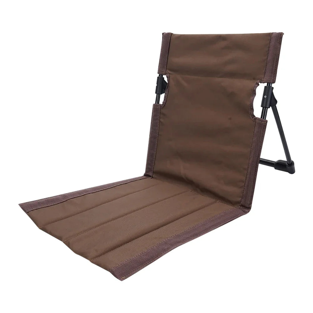 Foldable Outdoor Camping Chair – Portable Garden & Beach Lazy Chair with Backrest Cushion for Picnic, Travel & Relaxation
