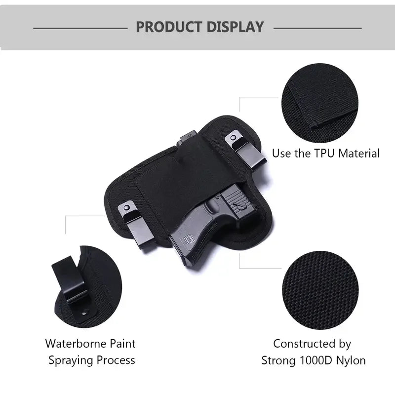 Tactical IWB Holster - Universal Concealed Carry Gun Bag for Left & Right Hand Use